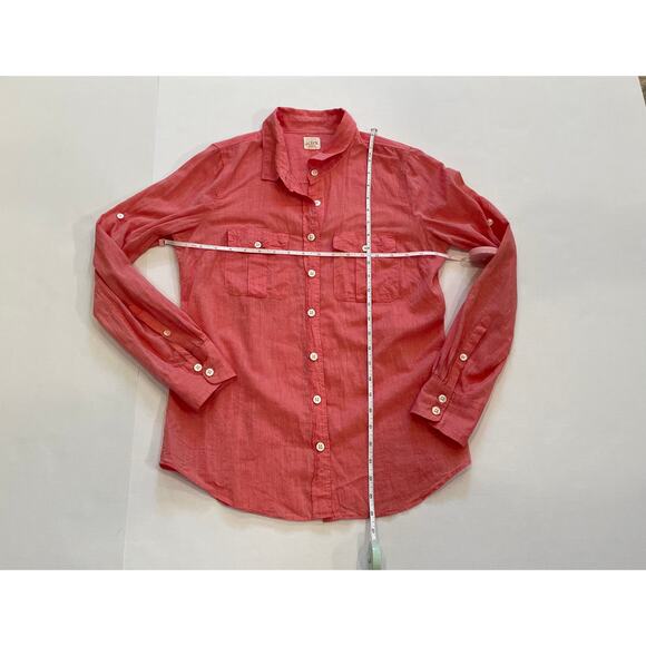 J.Crew Factory Cotton Long Sleeve Button Down The Perfect Shirt Nantucket Red S - Picture 8 of 10